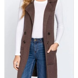 Active USA Brown Knit Cardigan